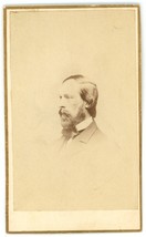 CIRCA 1870&#39;S CDV Handsome Man With Full Beard in Suit Tie Appleton Broadway, NY - £9.73 GBP