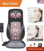 Shiatsu Neck Back Massager with Heat, Massage Chair pad with Height Adju... - $253.17