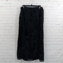 Lane Bryant Designs Collection Skirt Womens 14/16 Black Velvet Burnout Maxi - £19.54 GBP