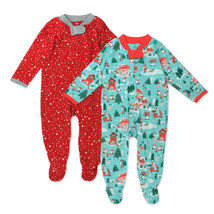 NEW Set of 2 Honest Christmas Gnome &amp; Stars Organic Footie Rompers sz 6-... - $18.95