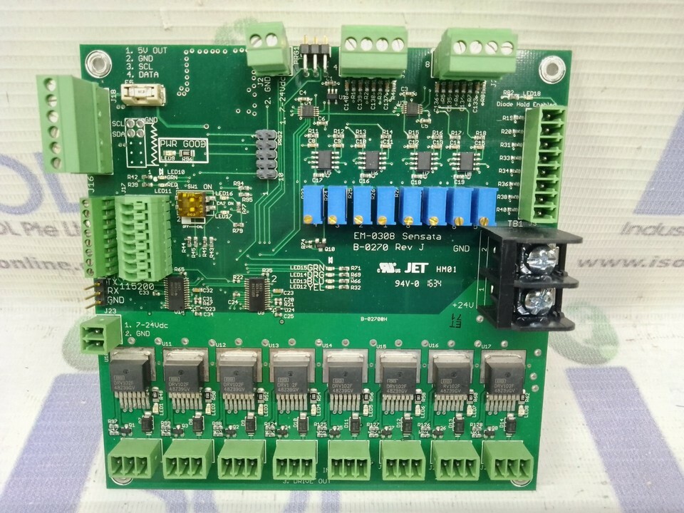unknown PC Board JET HM01 101311153 Em-0308 Sensata B0270 Rev. J faulty - $96.54