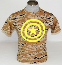 Under Armour Captain America Brown Camo &amp; Neon Yellow Compression Shirt Mens NWT - £43.85 GBP