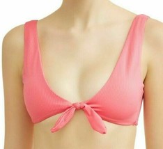 No Boundaries Juniors Swimsuit Top Medium (7-9) Pink Melon  Front Bunny Tie - £7.99 GBP