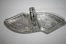 Rodney Kent 462 Vintage Hammered Aluminum Tulip Relish Tray Glass Inserts #2280 - £11.19 GBP