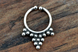 Indian Septum, Fake Septum Ring, Tribal Septum Ring, Silver Septum Ring, Faux Se - £7.19 GBP