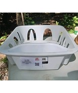 Essentials White Plastic Dish Drainer - 11.25&#39;&#39; x 13.75&#39;&#39; x 4.25&#39;&#39; - $5.00