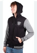NFL Men&#39;s Full Zip Soft Fleece Hoodie Letterman Varsity Jacket Size XL - $34.64