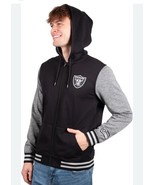 NFL Men&#39;s Full Zip Soft Fleece Hoodie Letterman Varsity Jacket Size XL - $34.64