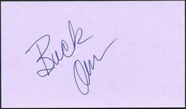 Buck Owens Signed Index Card Cut Country Music Hof The Buckaroos Hee Haw 21 #1&#39;S - £34.49 GBP