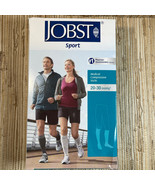JOBST Sport Knee High 20-30 mmHg Small Grey Closed Toe Compression Socks - £44.38 GBP