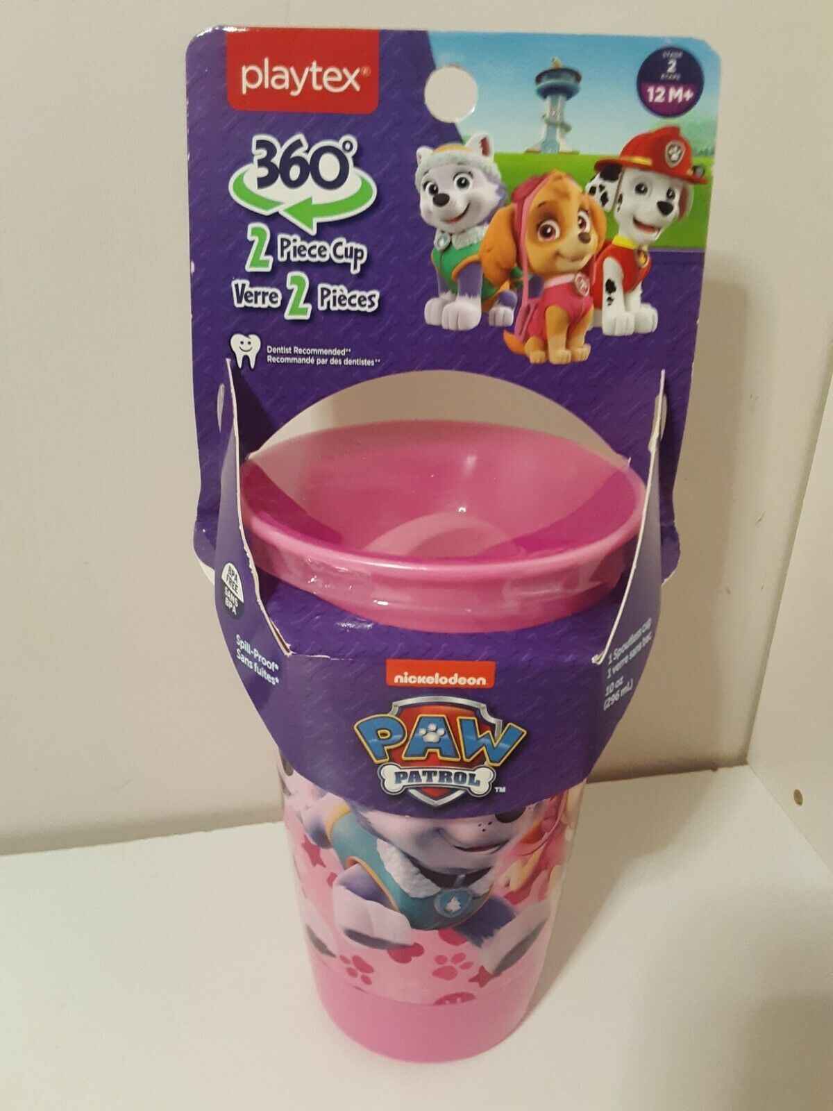Playtex 360 Nickelodeon Paw Patrol 2 Piece Sippy Cup Stage 2 12 M+ Brand  New - $5.93