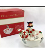 Fitz &amp; Floyd Top Hat Frosty Dip Bowl with Spoon “Cheers Y’all!” Holiday - €11,07 EUR