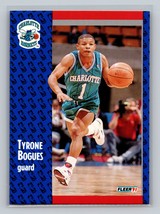 1991-92 Fleer Tyrone Muggsy Bogues #17 Charlotte Hornets - £1.48 GBP