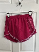 Nike Dri Fit Womens Running Shorts size Medium Lined Pink 3” Inseam - £8.13 GBP