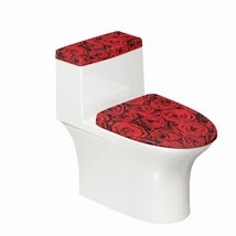 Red Rose Stretchable Tet Lid Cover with Elastic Edge - $716.57 MXN