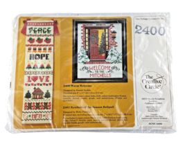 Creative Circle Needlepoint Warm Welcome Sign Kit 2400 Christmas Porch  - $19.26