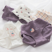 New Women Cotton Underwear Lovely Girl Comfort Briefs Mid Waist Seamless - £2.36 GBP+