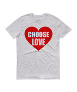 Choose LOVE Retro 80s Party Dress Costume Heart Ladies Mens Unisex T-Shi... - $18.99