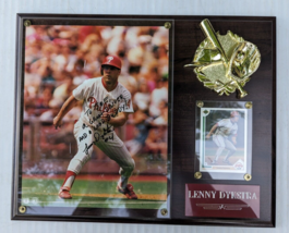 MLB Lenny Dykstra #4 Philadelphia Phillies Autographed Photo Plaque Display - £64.70 GBP