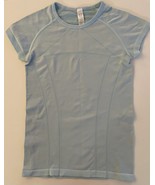 Ivivva by Lululemon Girls T Shirt Short Sleeves Size 14 Blue Athletic St... - $16.01 CAD