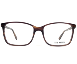 Steve Madden Eyeglasses Frame KASSUAL SMOKE BROWN HORN Square Full Rim 5... - $69.29