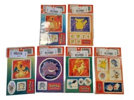 NEW Lot 6x Pokemon ArtBox Super Size Stickers 1999 Nintendo Game Freak Charizard - £38.71 GBP