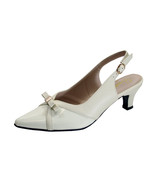 PEERAGE Sammy Women&#39;s Wide Width Slingback Low Heel Leather Dress Shoes - $89.95
