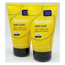 (2) Clean &amp; Clear Lemon Zesty Facial Scrub Vitamin C 4.2 oz Each LOT - $30.00