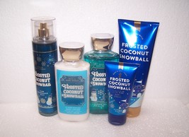 Bath &amp; Body Works Frosted Coconut Snowball Fragrance Set - Lotion Gel Mist Cream - £36.13 GBP