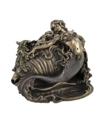 Gorgeous Bronzed Mermaid and Conch Trinket Box - £77.97 GBP