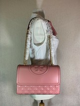 NEW VERSION Tory Burch Pink Mango Leather Fleming Convertible Bag $598 - £480.33 GBP