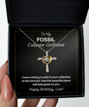Fossil Collector Girlfriend Necklace Birthday Gifts - Cross Pendant Jewelry  - £39.83 GBP
