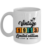 1963 Coffee Mug 11oz Limited Edition 60 Years Old 60th Birthday Vintage Cup Gift - £11.88 GBP