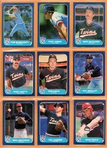 1986 Fleer Minnesota Twins Team Lot 16 Kent Hrbek Bert Blyleven Tom Brunansky - $2.99