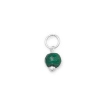 Round Green Corundum Bead Bracelet Charm Women&#39;s Fashion Jewelry- May Birthstone - £22.68 GBP