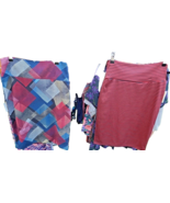 LuLaRoe Cassie Skirts Women&#39;s Sz Small Lot of 2 Knit Pencil Red Colors - $10.01 CAD