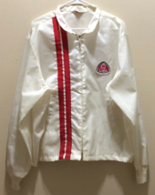 Pearl Light Vintage 90s Swingster Nylon Employee 70s Zip White Red Jacke... - £18.78 GBP