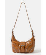 Fame Faux Leather Studded Trim Shoulder Bag - €44,28 EUR
