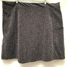 Lands End Sz 22W Skirt Gray Tweed Classic Pockets Easy Care Plus Size - $19.59