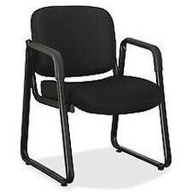 Lorell LLR84576 Guest Chair, 24.75 in. x 26 in. x 33.5 in., Black Fabric - £119.03 GBP