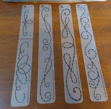 Bazzill In Stitch’z Formal Flourishes 4 Templates 1.5x12&#39;&#39; Reusable Temp... - $14.00