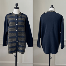 Barra of Italy Wool Blend Navy Blue Metallic Gold Military Style Button ... - $455.32 MXN
