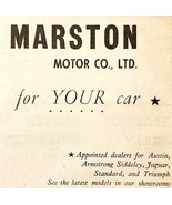 1954 Marston Motor Co Tottenham Dealership Advertisement Automobilia E89G1 - $27.41 CAD