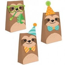 Sloth Party Treat Bags 8 Pack 8&quot; x 4.5&quot; Paper Sloth Favor Bags Decorations - £9.21 GBP