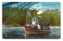 Cameriera Di The Mist Steamer &amp; Acciaio Arco Ponte Niagara Ny Unp DB Cartolina - £4.05 GBP