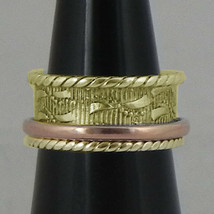 925 Sterling Silver Boho Design Sz 2-14 Gold/Rose Gold Plated Ring Women RSV1374 - £24.27 GBP+