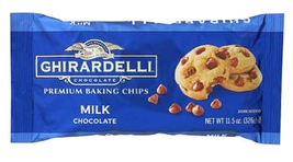 Ghirardelli Milk Chocolate Baking Chips Case of 12 packets, 11.5 oz pouch - $85.99