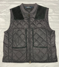 Polo Ralph Lauren Quilted Hunting Vest Mens L Black Shooting Skeep Trap ... - $96.74