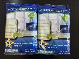 2 PACK Vacuum Seal Storage Space Saver Bags 36” X 28” - £15.62 GBP
