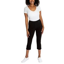 Mario Serrani Women&#39;s Size Medium, Pull On Stretch Capri Pants, Black - £11.95 GBP